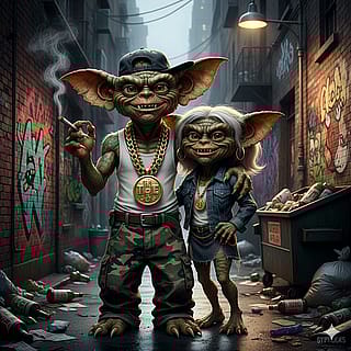 Gremlins thuggin on the city streets'