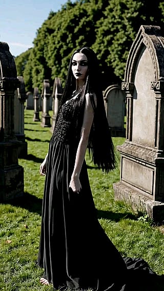 Girl at the Cemetary'