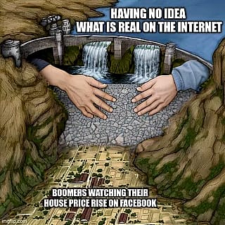 holding back the water'
