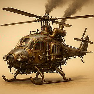 Steam punk helicopter'