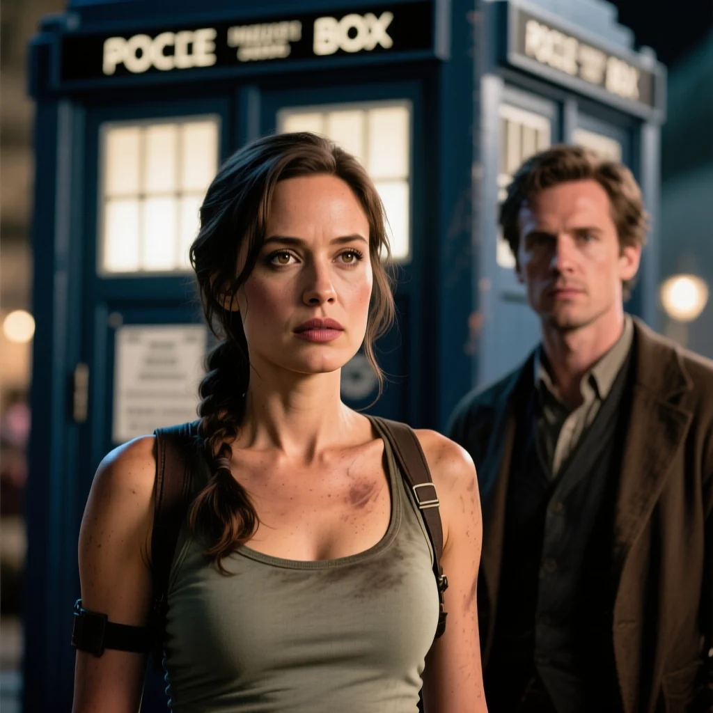 Lara Croft and the Doctor from Doctor Who picture 1 of 1