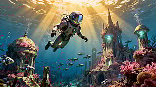 "When the Ocean Whispered to the Stars: A Diver’s Dream of Atlantis 2.0"'
