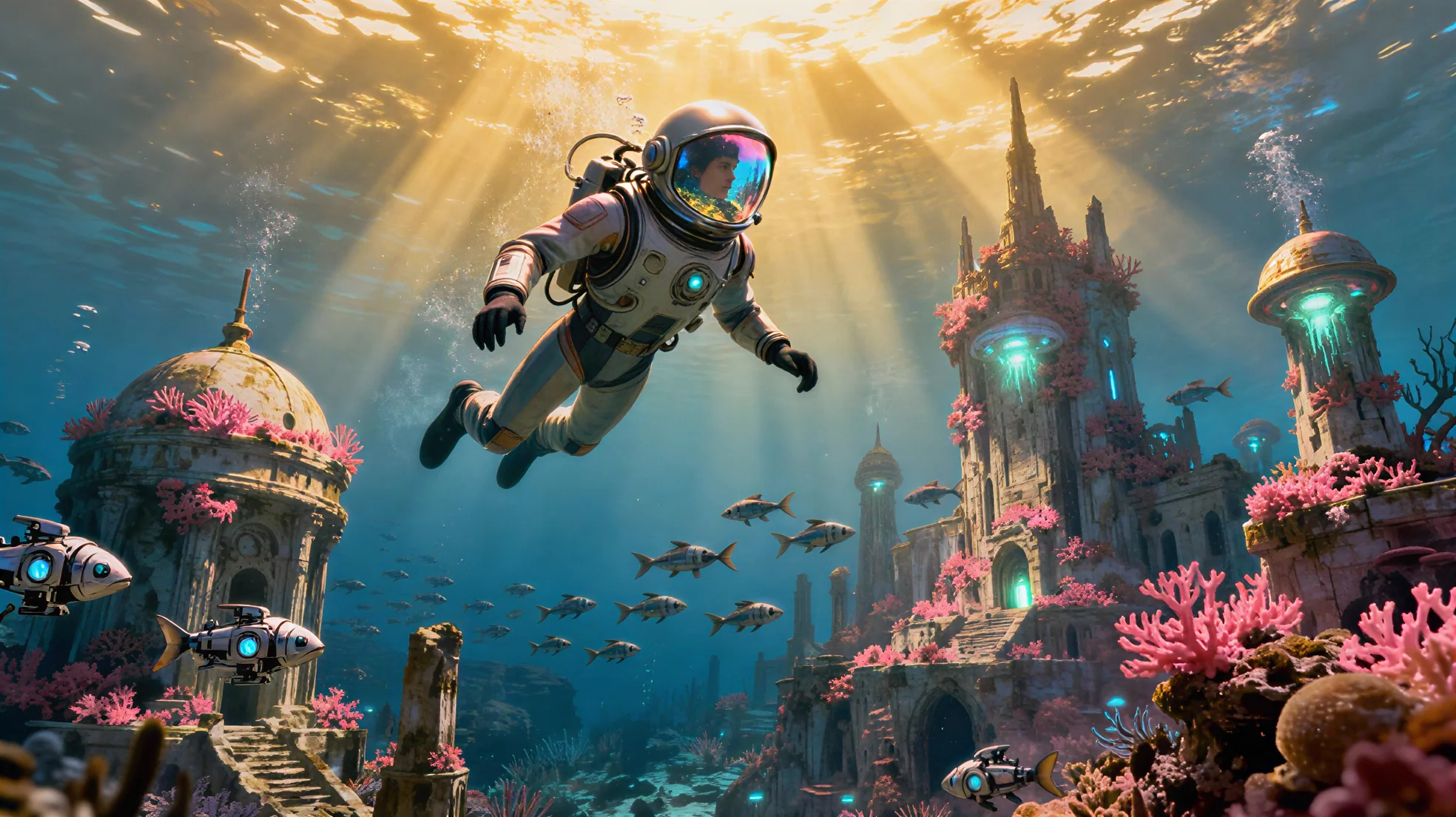 "When the Ocean Whispered to the Stars: A Diver’s Dream of Atlantis 2.0" picture 1 of 1