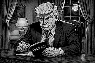 What is he writing?'