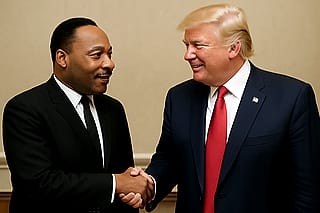 Describe a conversation between these two'