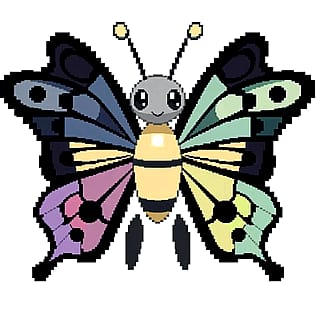 Pixelated butterfly'