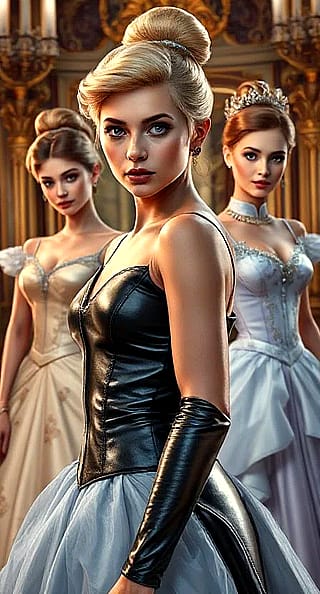 Cinderella and her ladies in waiting. DeepAI'