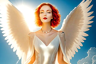 Beautiful redhead angel.'