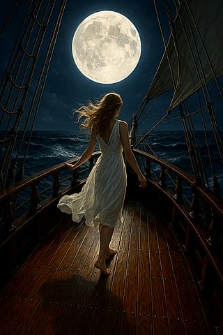 Stormy Water - big Moon'