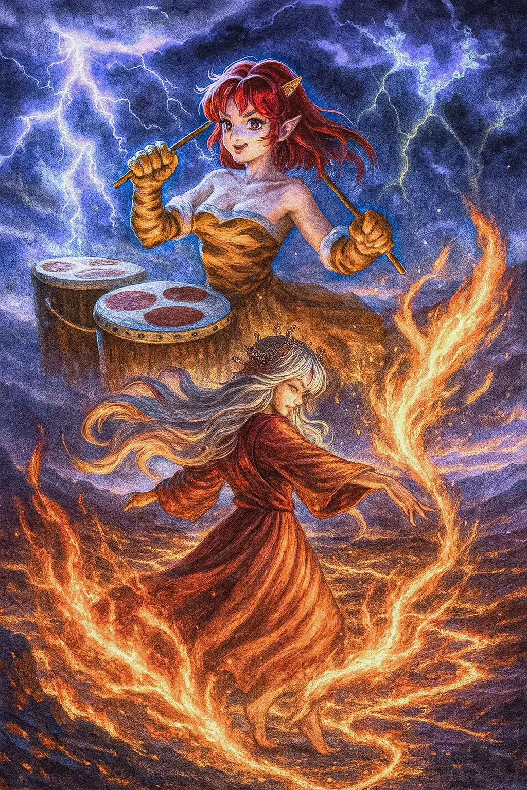 A Sparking Blast from the Past - Thunder Nyan Nyan and Princess of Fire picture 1 of 1
