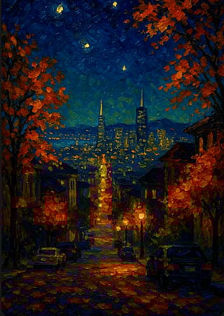 A city at night'