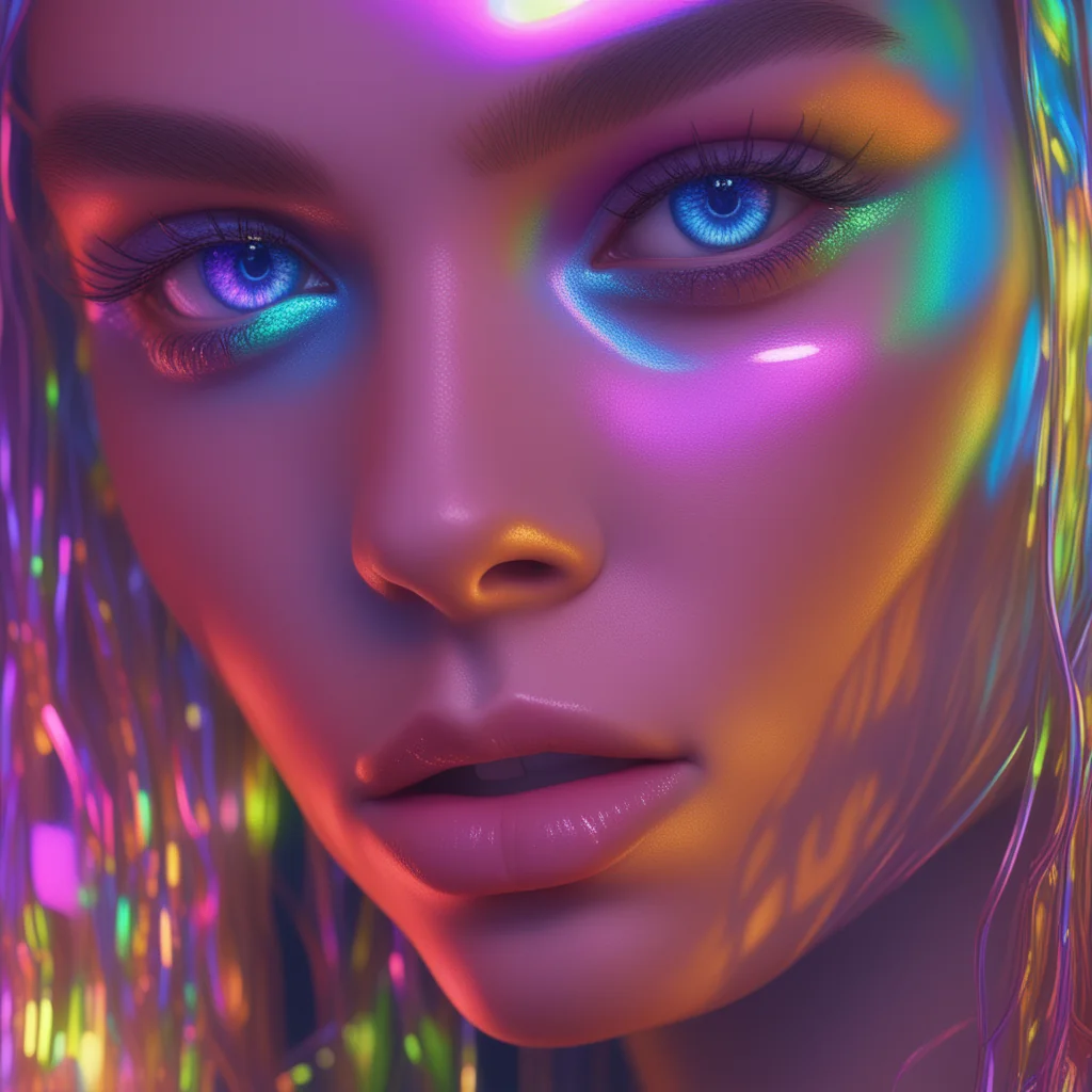 Rainbow Heart Beats Beneath Blue Eyes picture 1 of 1