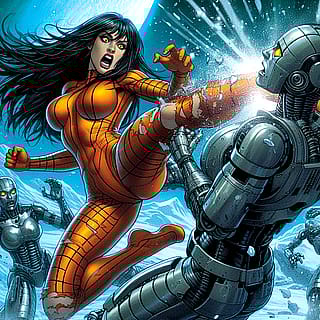 Flying Kick (Comic Style)'