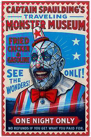 Fried Chicken, Gasoline & Shards - Flicktober day 20 (Captain Spaulding)'
