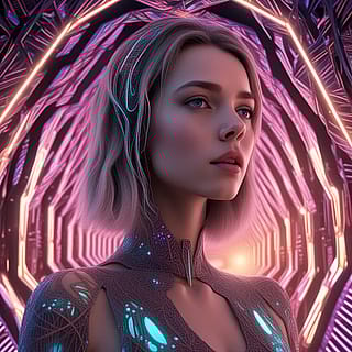 Blue Eyes In Neon Labyrinth'