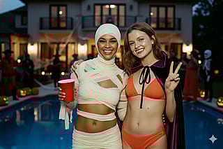Halloween Pool Party'