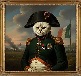 If Max was not a cat, he would be in Napolean's army'