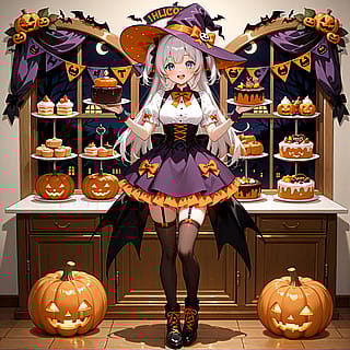 Witch pastry shop, halloween'