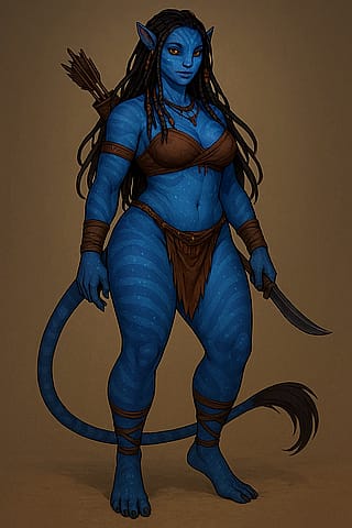 You encounter her in the woods'