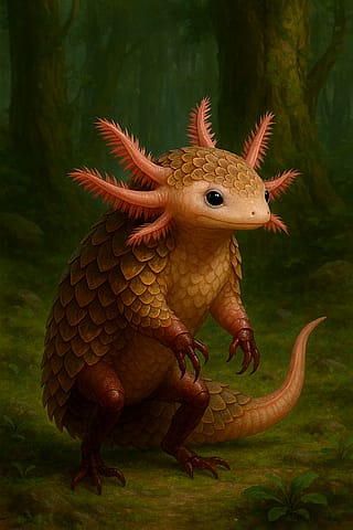 Creature of the day is the Leaf Cutter Pangolotl'