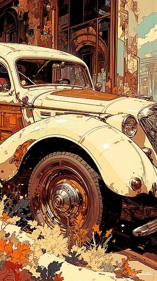 An Engine's Heartbeat Sleeping in Autumn Hues / Phone Wallpaper Archives'