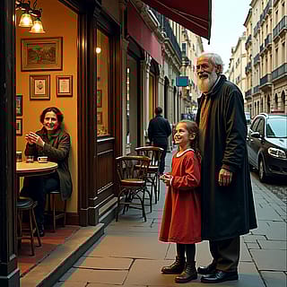 Grandpa/granddaughter date night'