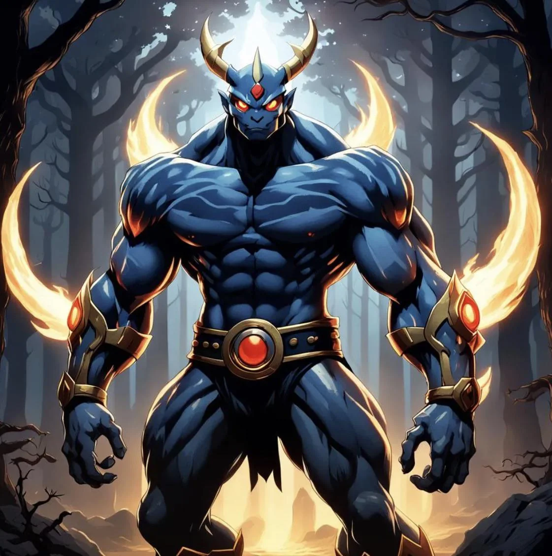 Muscular blue demon picture 1 of 1