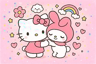 Hello Kitty and My Melody'