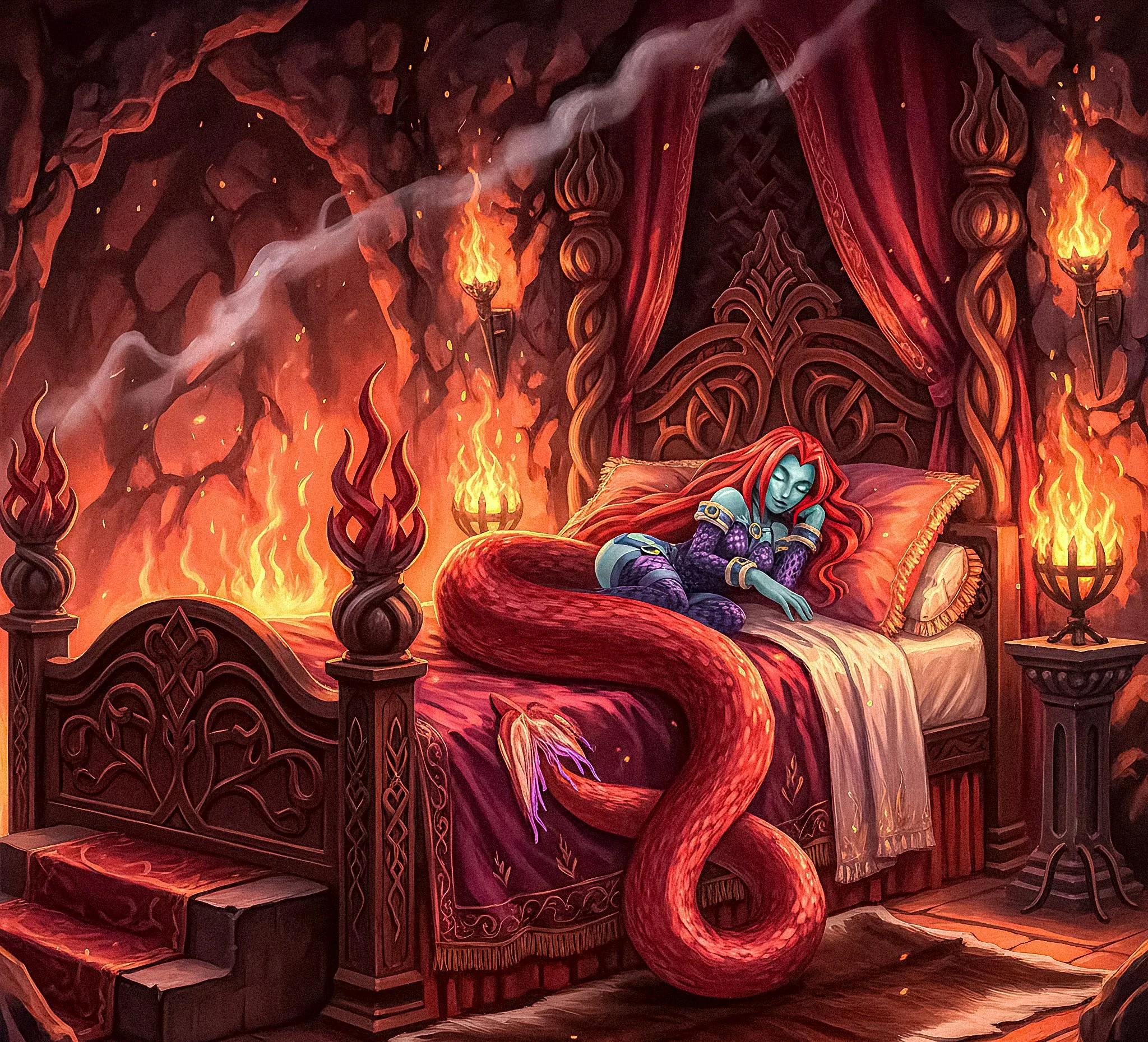 (FF9) Marilith Sleeping in her royal chamber (FF9) picture 1 of 1