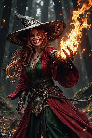 The elven witch went crazy.'
