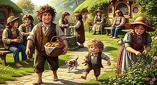 I wanted to separate this image from the other published images of the hobbit village because I loved doing it.'