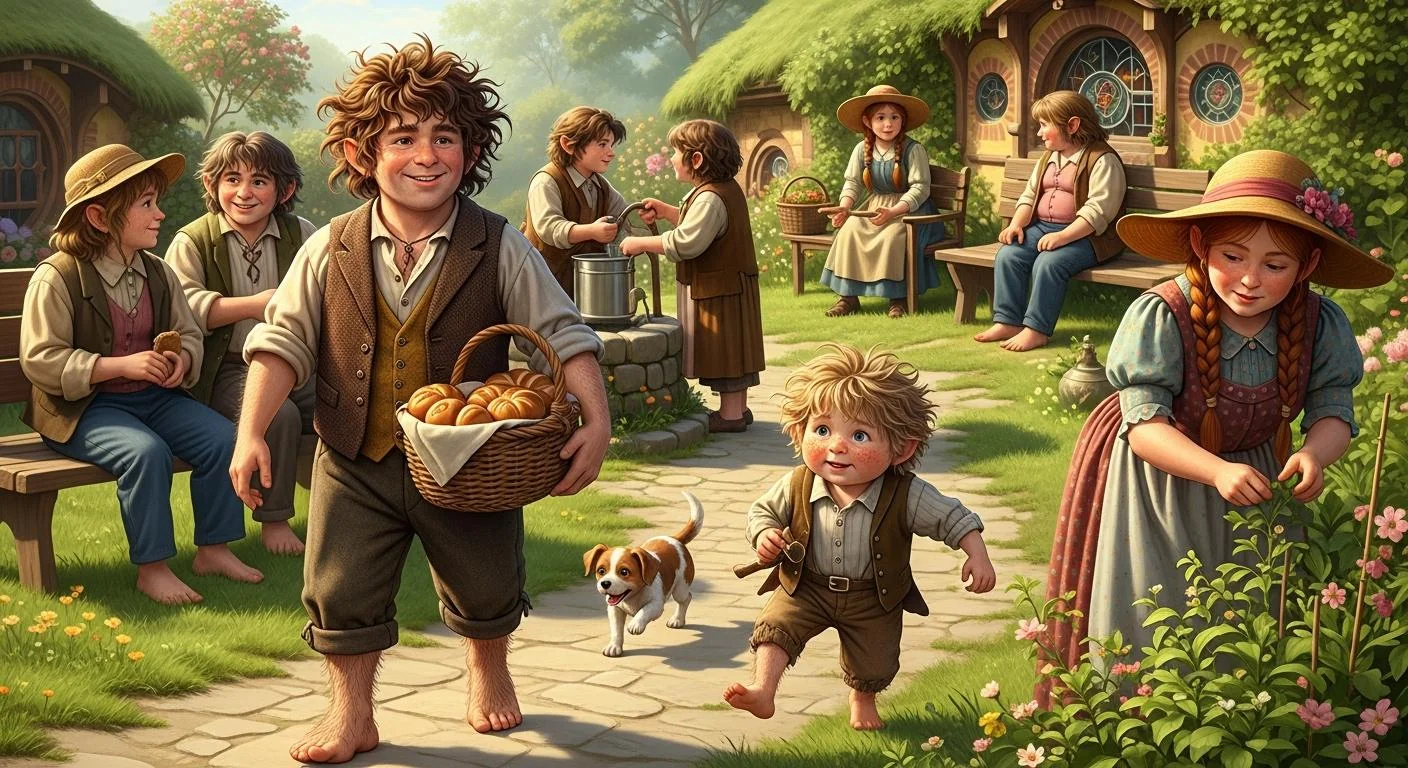 I wanted to separate this image from the other published images of the hobbit village because I loved doing it. picture 1 of 1