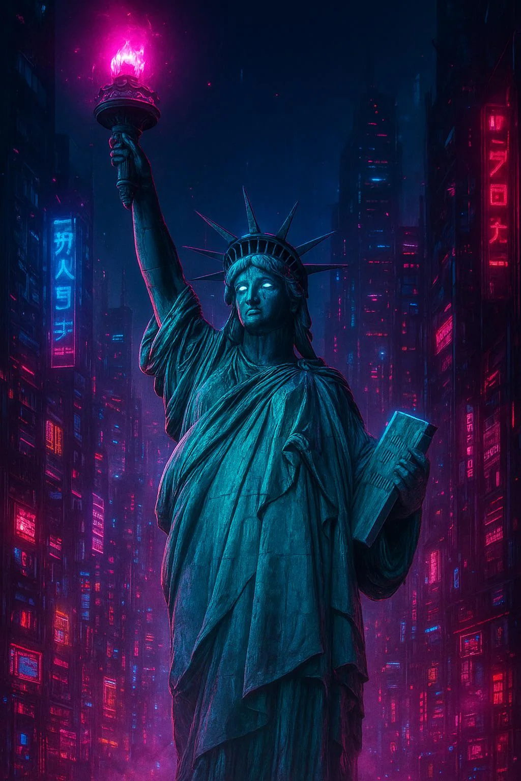 Statue of liberty cyberpunk style picture 1 of 1