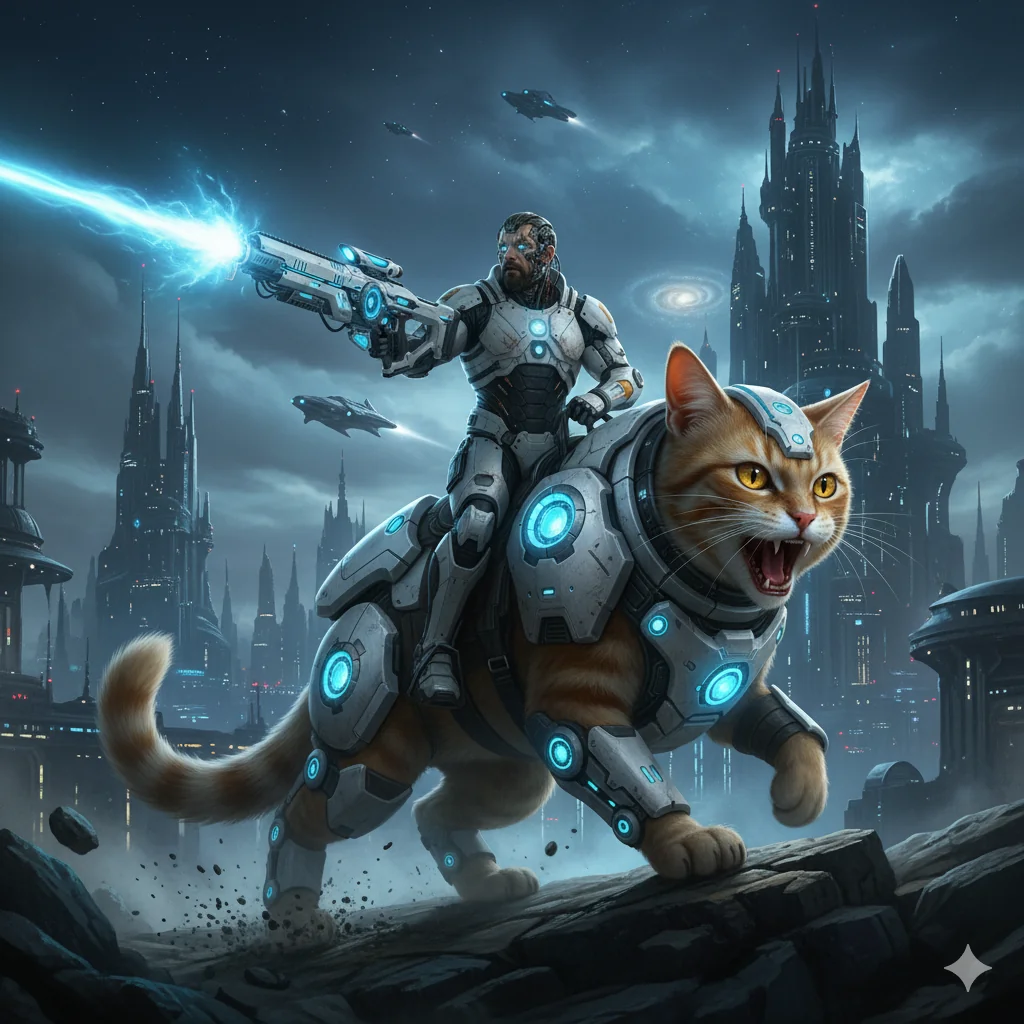 My Cat and I, with a Sci-Fi Theme and He-Man Aesthetic picture 1 of 1
