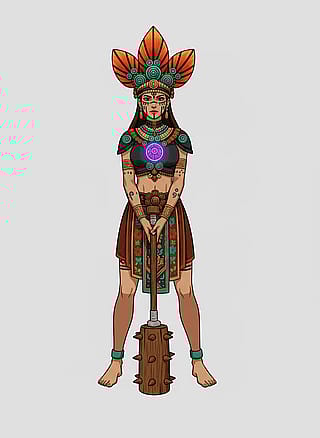 Aztec zodiac sign Xochitl flower character mine'