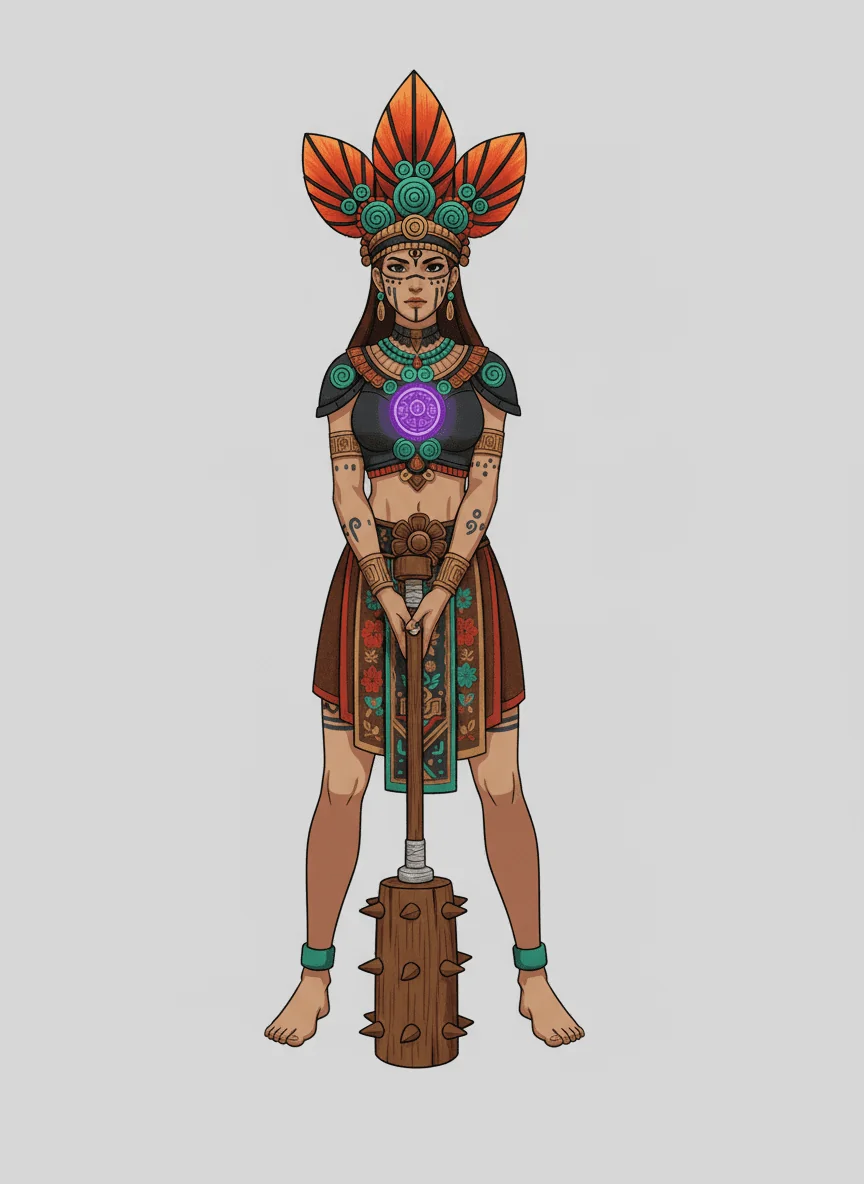 Aztec zodiac sign Xochitl flower character mine picture 1 of 3