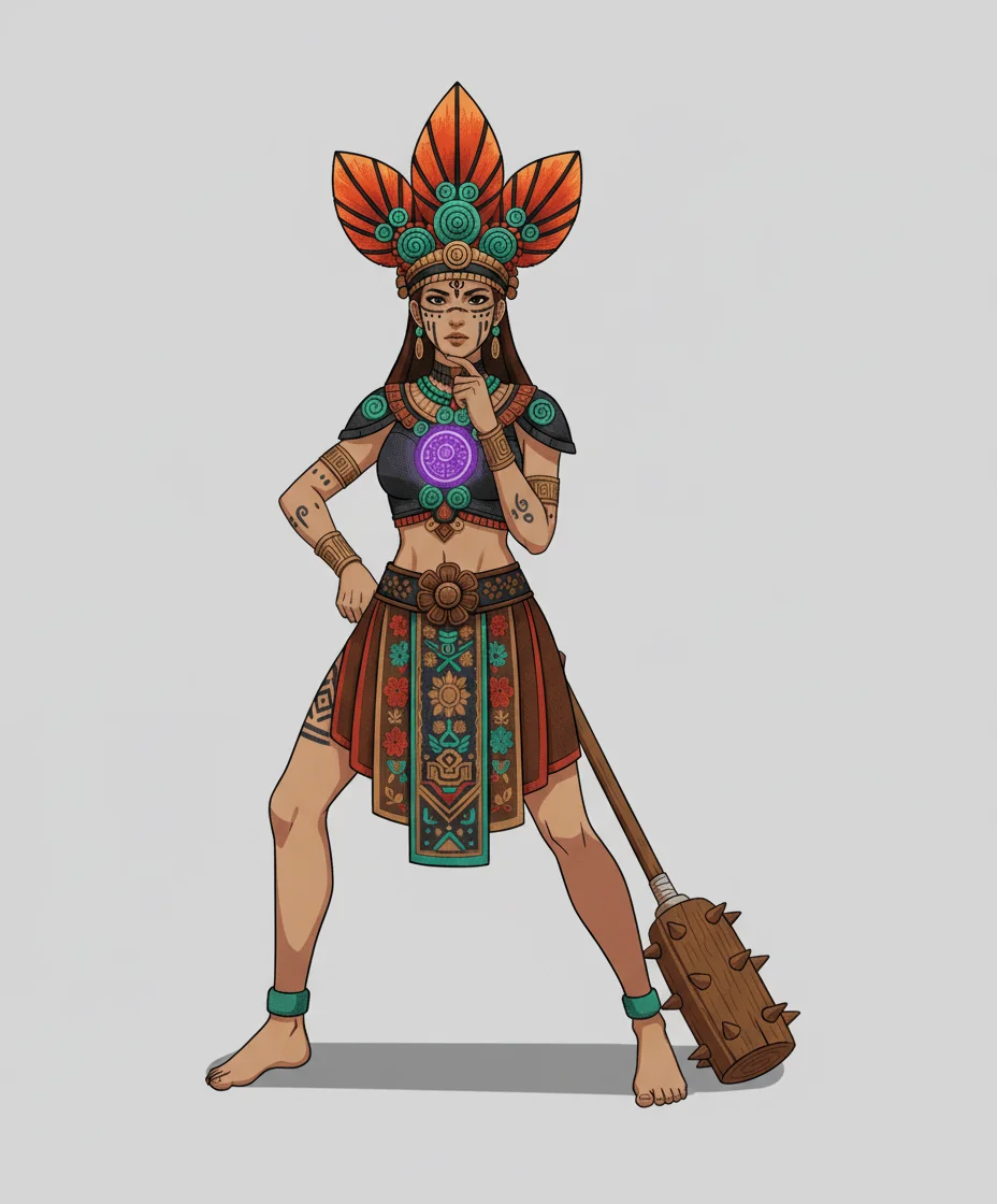 Aztec zodiac sign Xochitl flower character mine picture 3 of 3