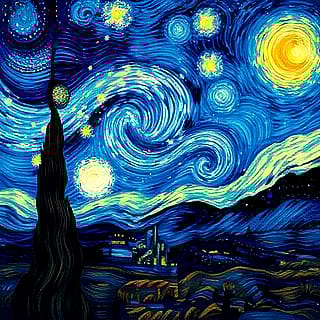 Re imagine Van Gogh’s Starry Night'