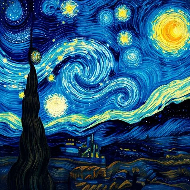 Re imagine Van Gogh’s Starry Night picture 1 of 1