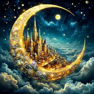 Crescent moon Art'