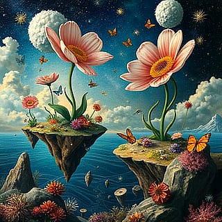 Dali inspired Floating Flowers from Floating Islands'