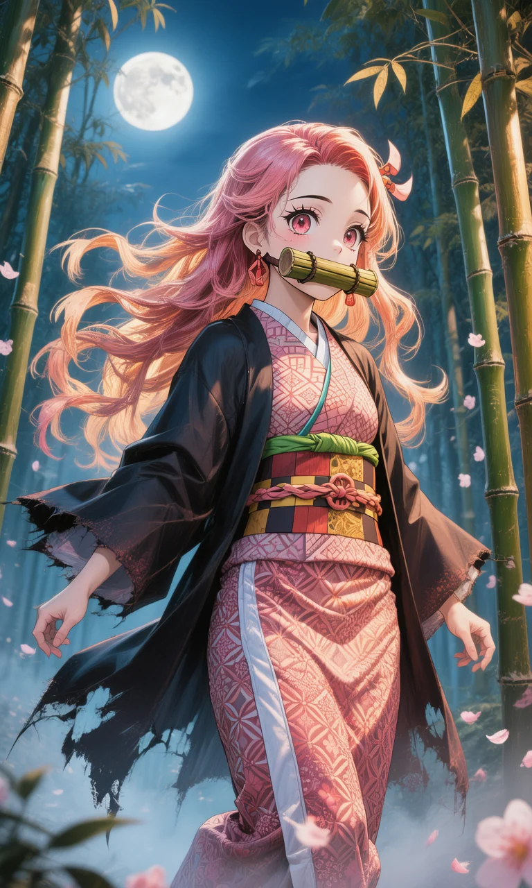 Nezuko Kamado walking under the moonlight picture 1 of 1