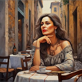 an Italian café'