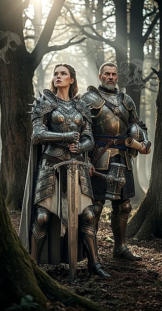 Warrior Princess and Her Mentor - Details of Their Armor'