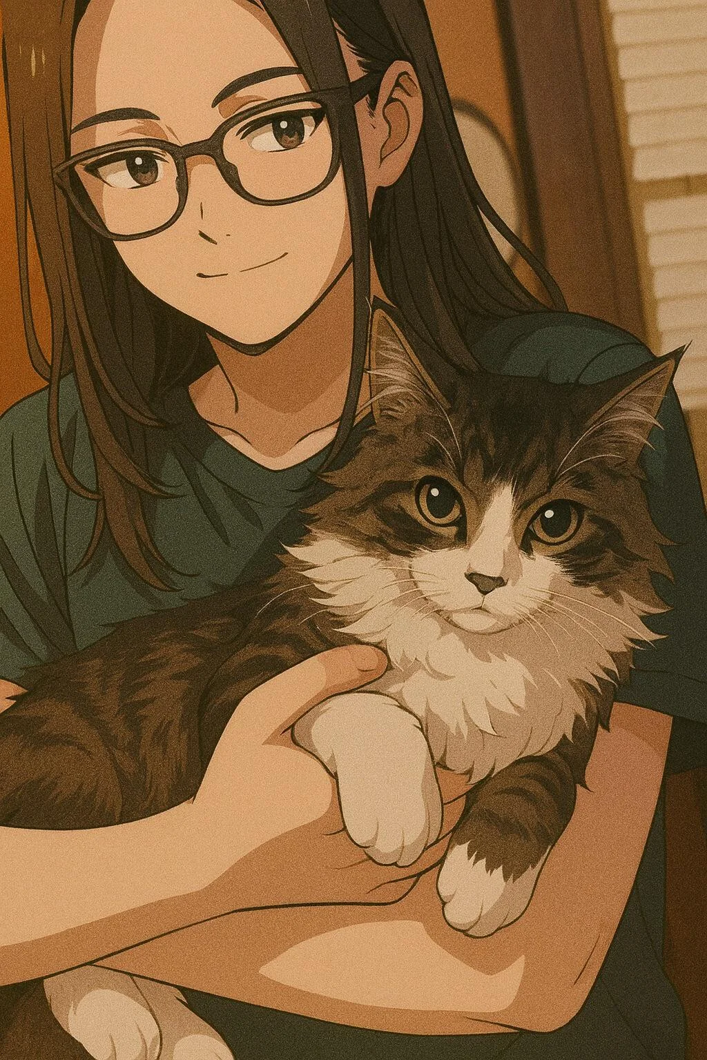 Guy with his cat picture 1 of 1