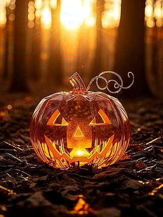 A beautiful pumpkin waiting for Halloween'