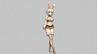 Bunny goes bounce. The jiggle physics are reap fam'