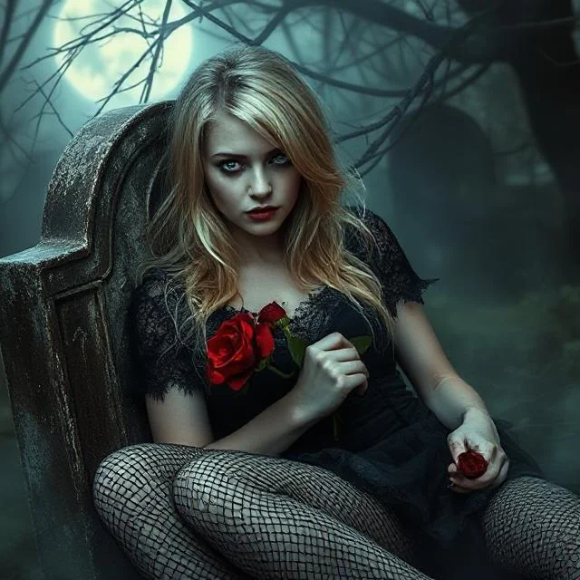 Alone in Cemetery on Halloween picture 1 of 1