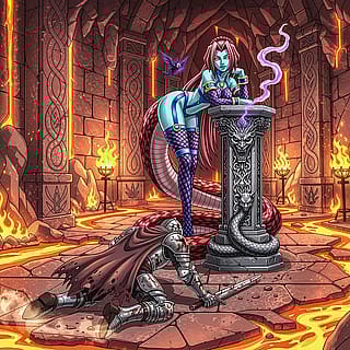 Toxic Love (Marilith from Final Fantasy IX and Stubborn Charmed Knight)'