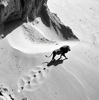 Take off of 1927's last barbary lion photo'